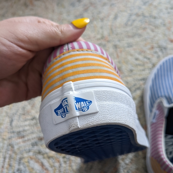 Vans Slip On Pinstripe Shoe 7.5 - Picture 6 of 12